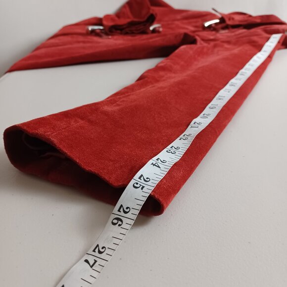 Bradley Bayou Red Suede Detachable Hood Coat - Picture 14 of 16